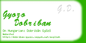 gyozo dobriban business card